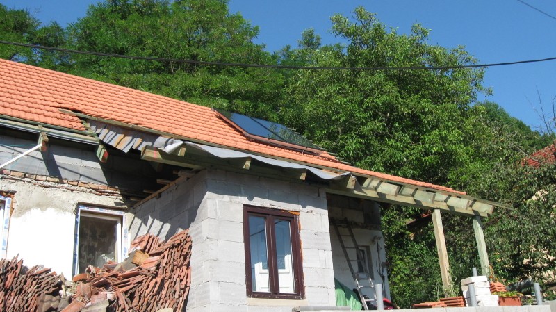 Montáž solárního systému - Nížkovice