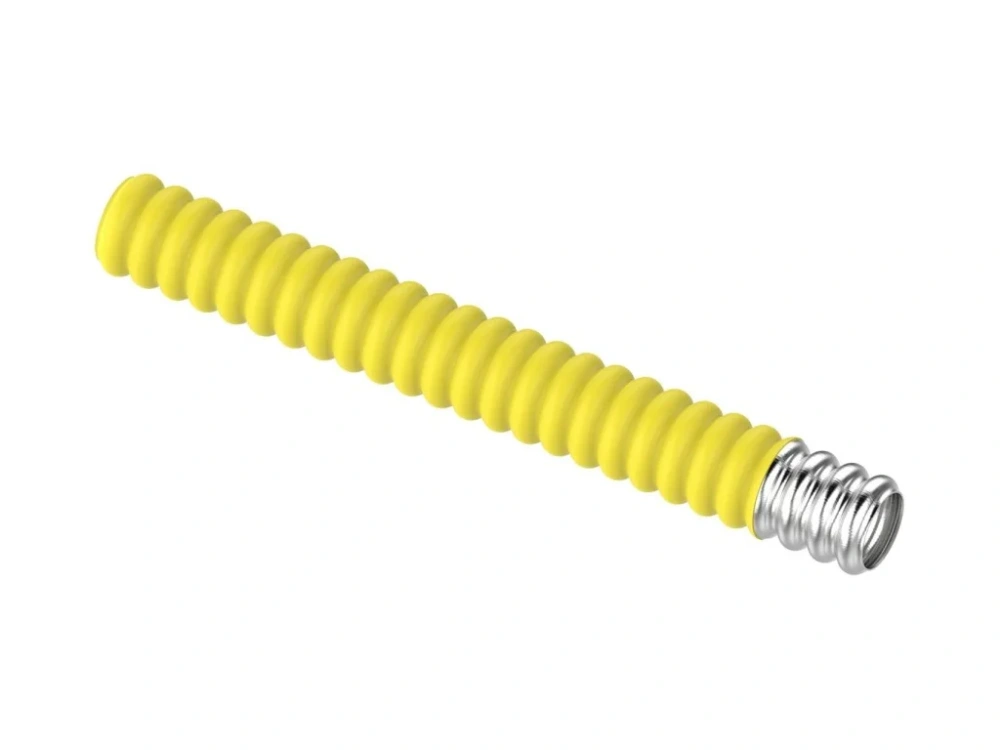 Merabell GAS PROFI trubka DN15/0,3mm, 3m, v tyčích, vlnitá, s opláštěním, nerez ocel, žlutá